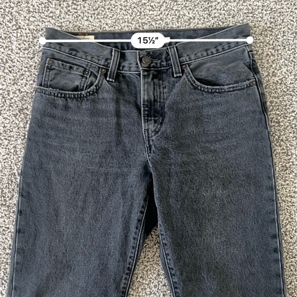 Levi’s Big E Premium Middy Straight Jeans – Mid-Rise – Faded Black – Size 27 - Picture 13 of 14